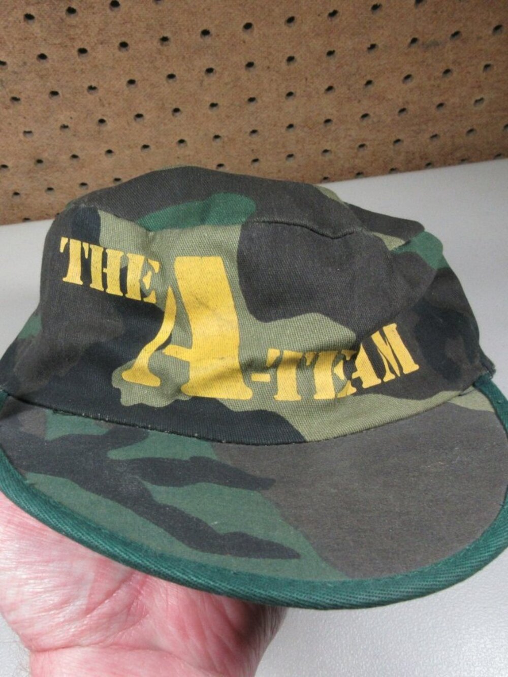 Vintage AJD boys The A-Team camo military army cadet hat OS
